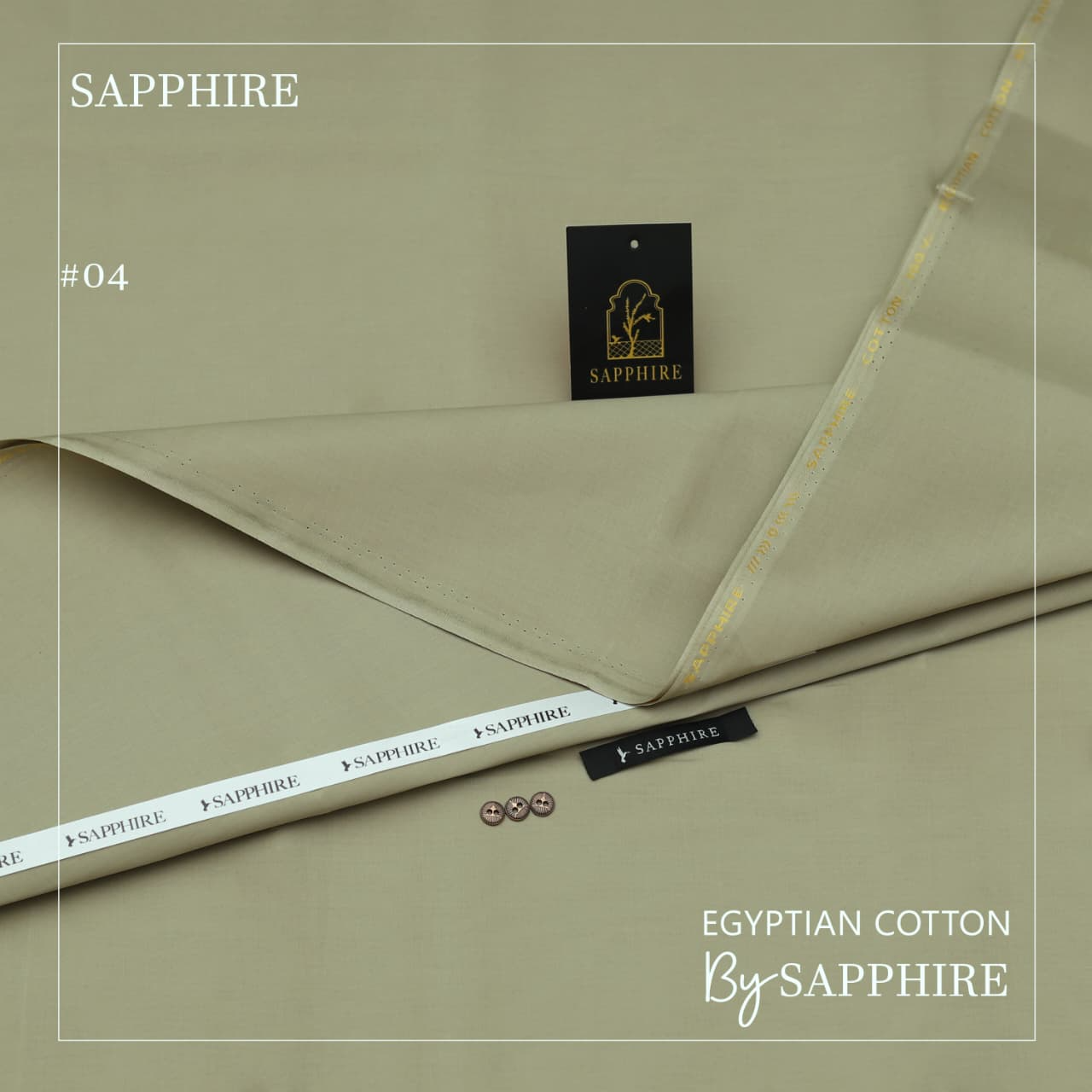 Sapphire Men’s Premium Egyptian Cotton – Unstitched Summer Collection