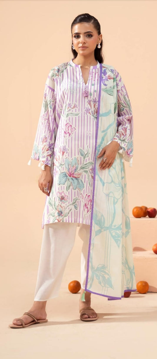 Premium Poplin Lawn Printed 3-Piece Suite – Summer '26 Collection
