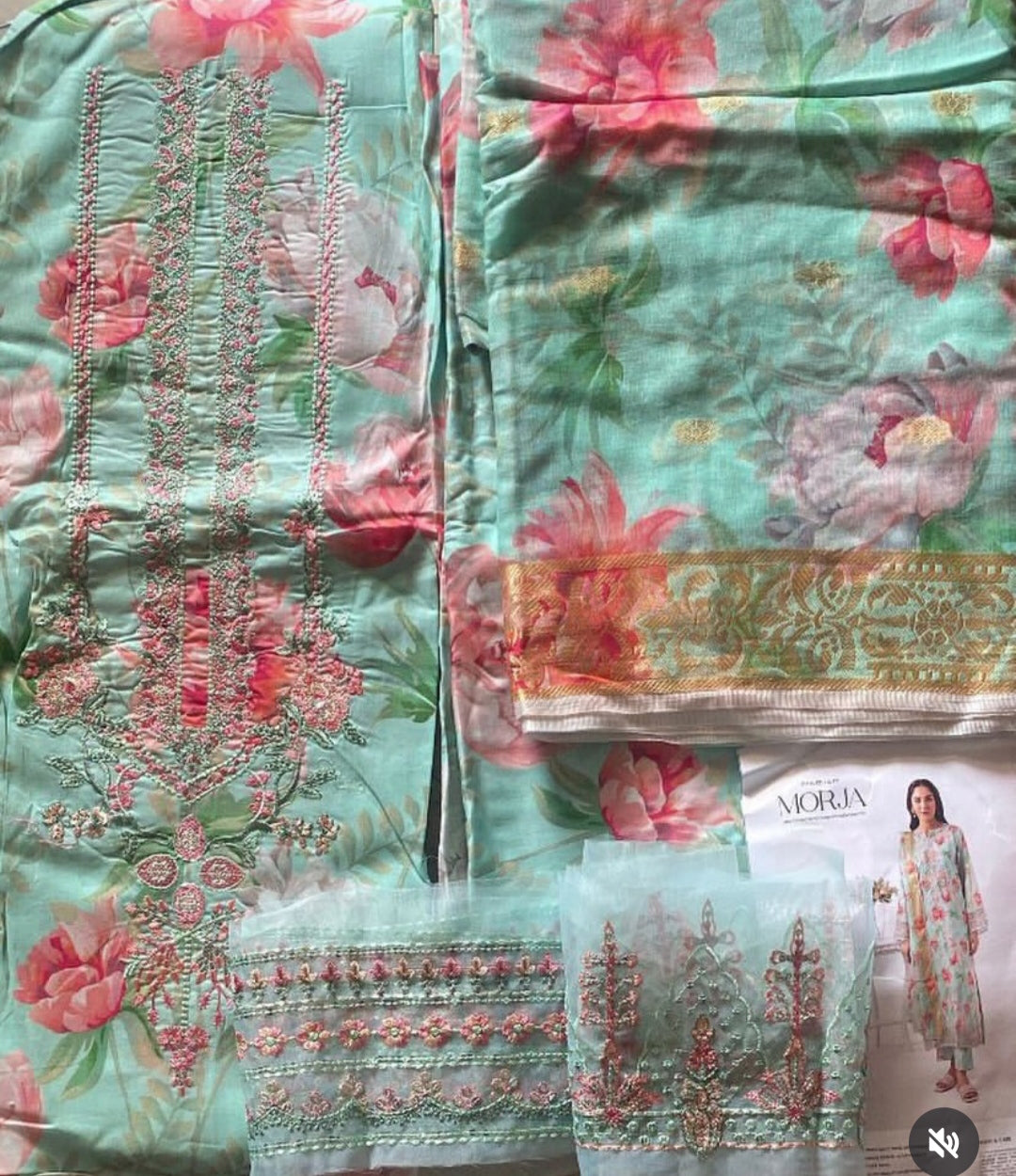 Morja by Gull Jee - Design No. 12 - Premium 3-Piece Printed Lawn