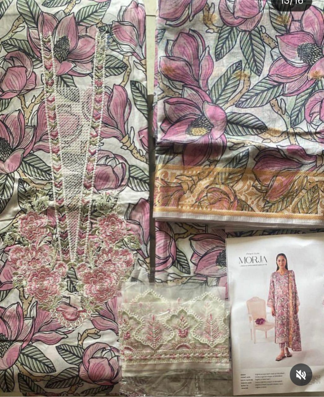 Morja by Gull Jee - Design No. 12 - Premium 3-Piece Printed Lawn